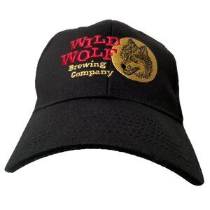 Wild Wolf Brewing Company Cap Hat Black Mesh Canvas Craft Beer Virginia Brewery